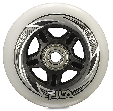 Колеса для роликовых коньков c подшипниками FILA 84/83a + ABEC7 + Alu Spacers 8mm (8 шт)